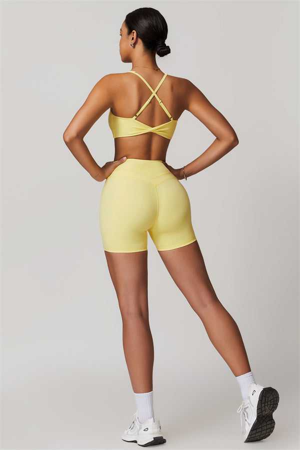 Crossback Sculpt Sports Bra & Shorts Set