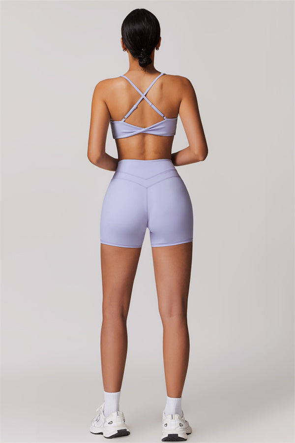Crossback Sculpt Sports Bra & Shorts Set