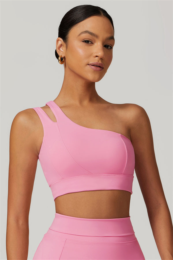 One-Shoulder Dual-Strap Sports Bra