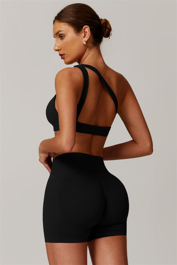 Asymmetrical One-Shoulder Activewear Set