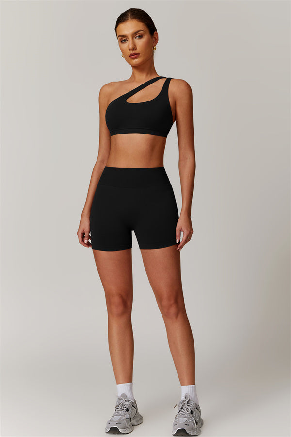 Asymmetrical One-Shoulder Activewear Set