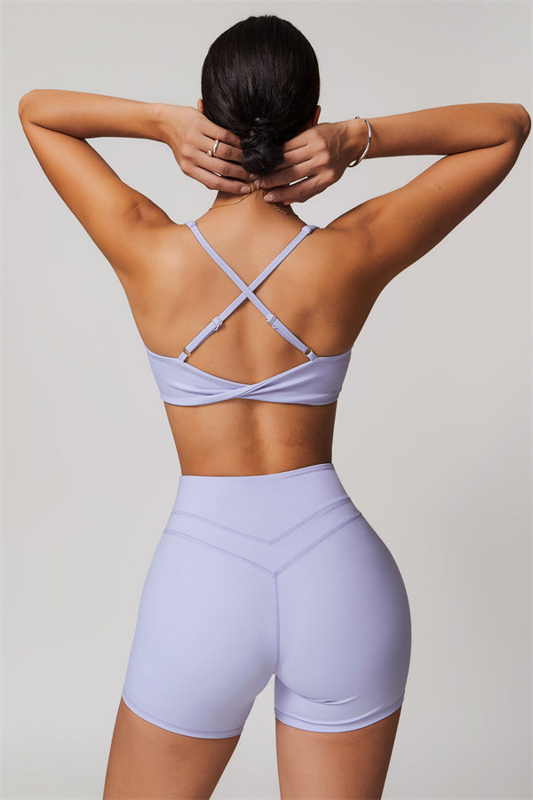 Crossback Sculpt Sports Bra & Shorts Set