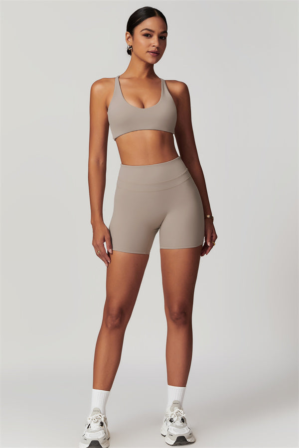 Crossback Sculpt Sports Bra & Shorts Set