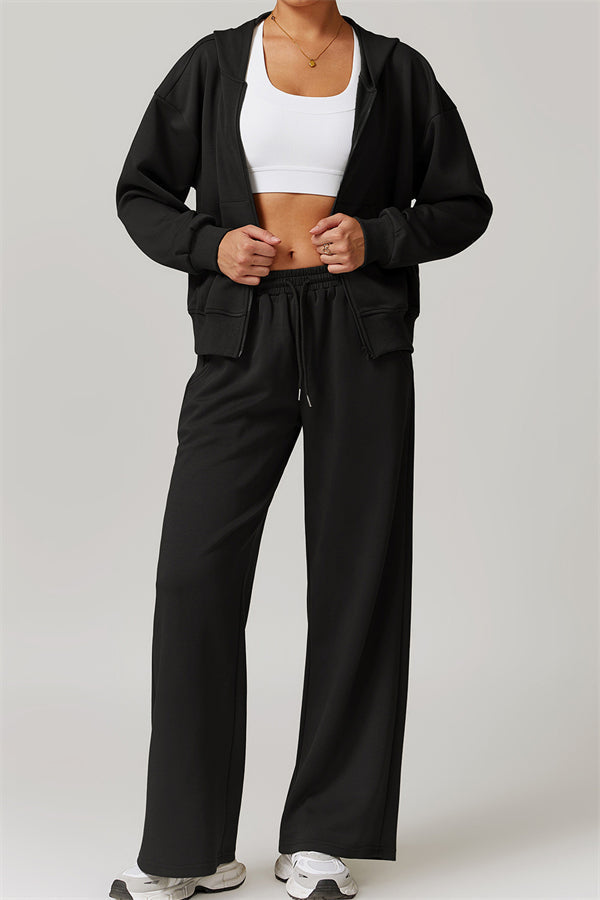 Straight-Leg Sweatpants with Side Pockets
