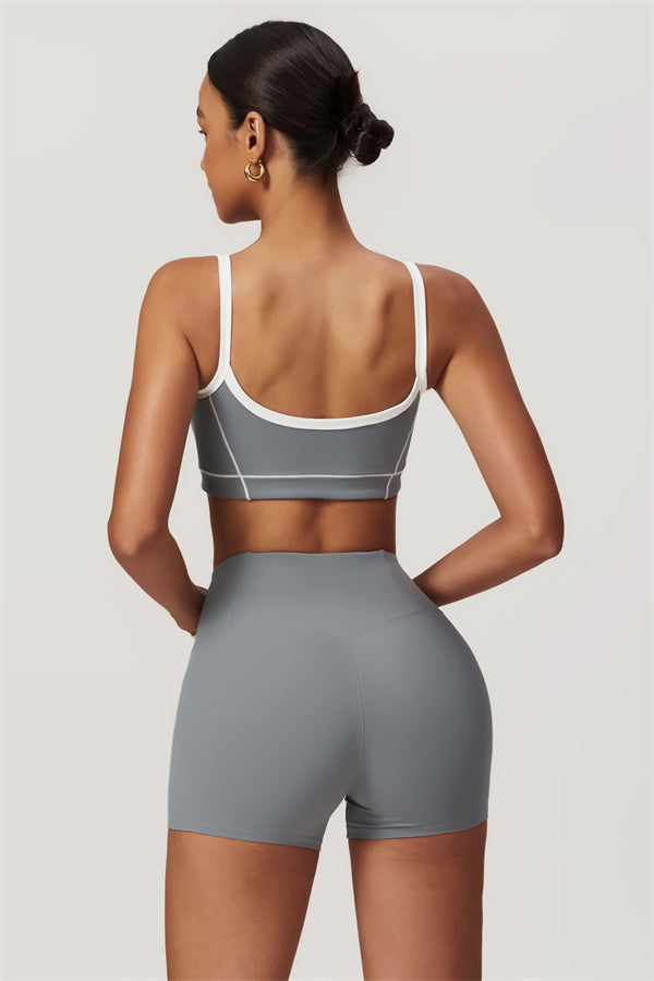 Seamless High-Waist Sports Bra & Shorts Set