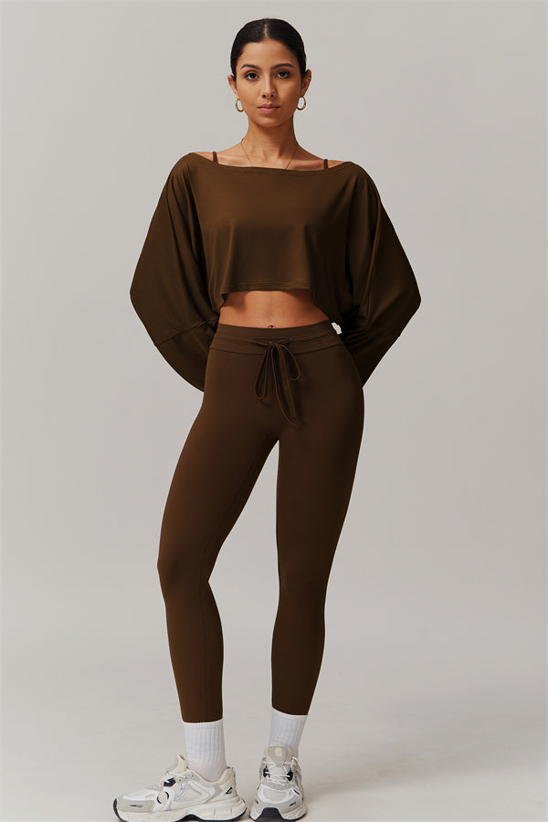 Asymmetrical Off-Shoulder Cropped Pullover
