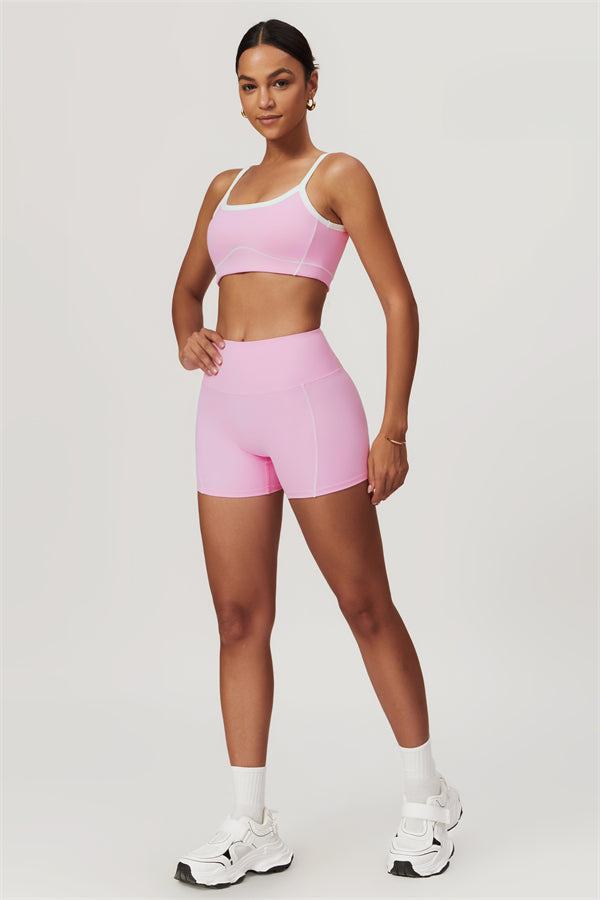 Seamless High-Waist Sports Bra & Shorts Set