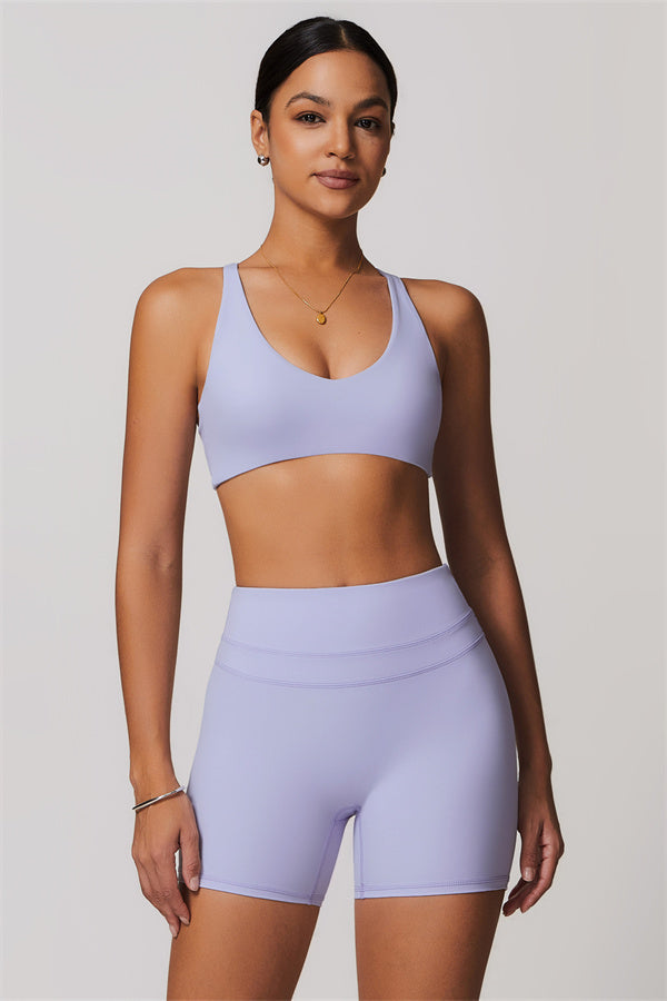 Crossback Sculpt Sports Bra & Shorts Set