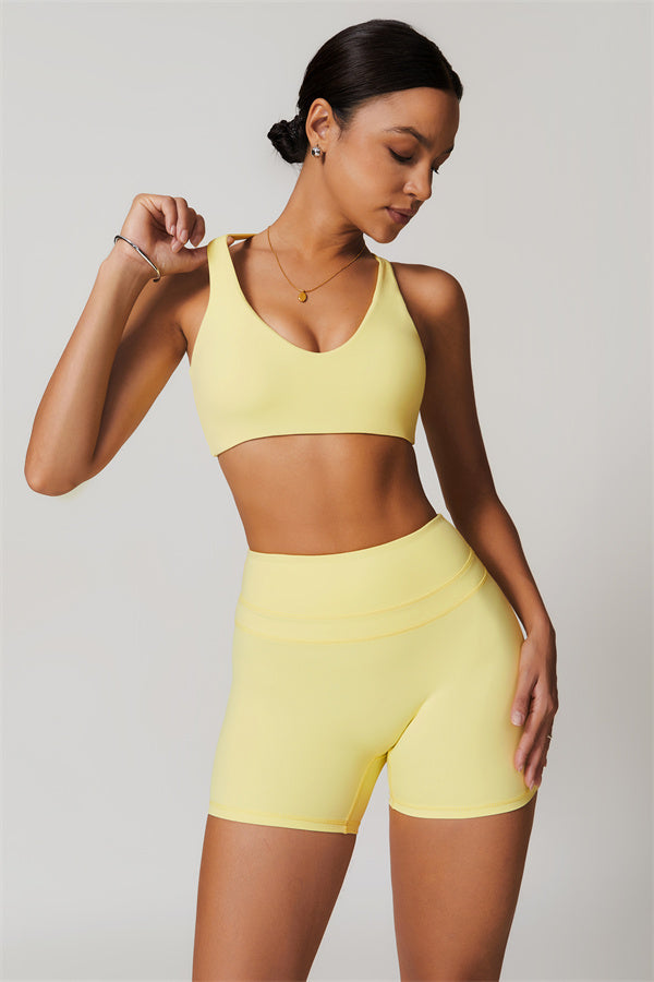 Crossback Sculpt Sports Bra & Shorts Set