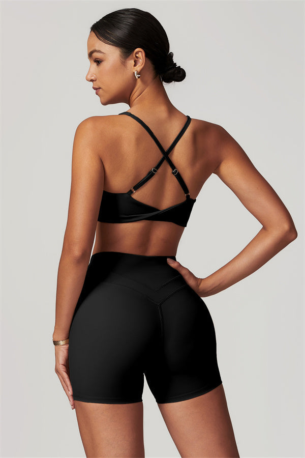 Crossback Sculpt Sports Bra & Shorts Set