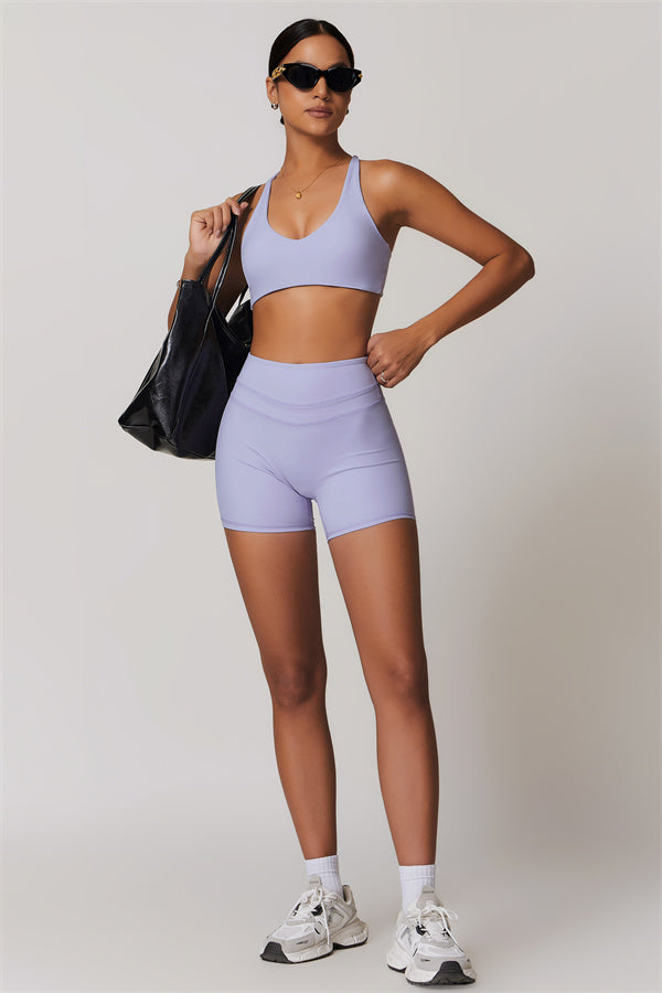 Crossback Sculpt Sports Bra & Shorts Set