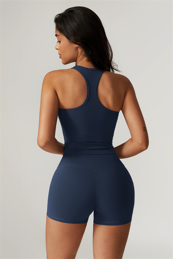 Square Neck Performance Crop Top