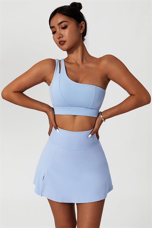 One-Shoulder Dual-Strap Sports Bra