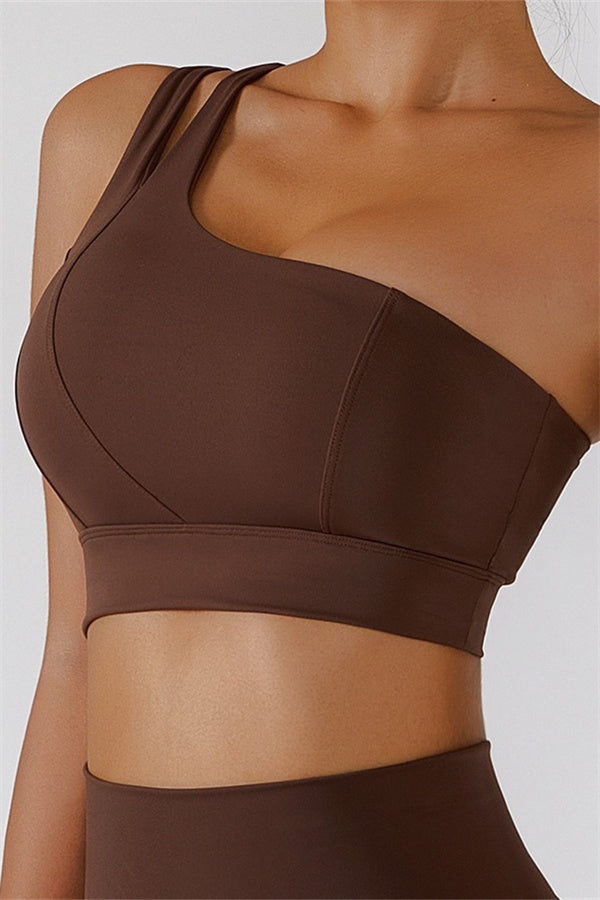 One-Shoulder Dual-Strap Sports Bra