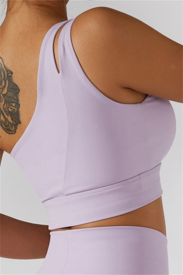 One-Shoulder Dual-Strap Sports Bra