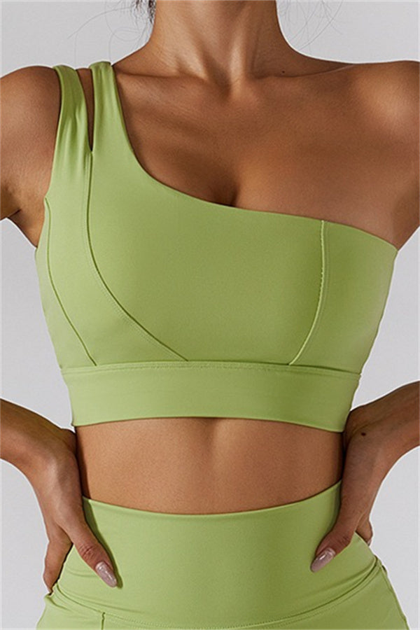 One-Shoulder Dual-Strap Sports Bra