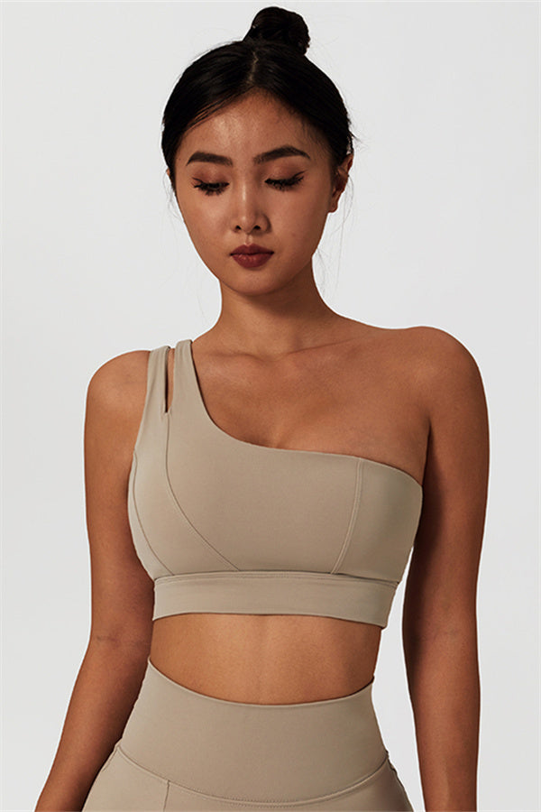 One-Shoulder Dual-Strap Sports Bra