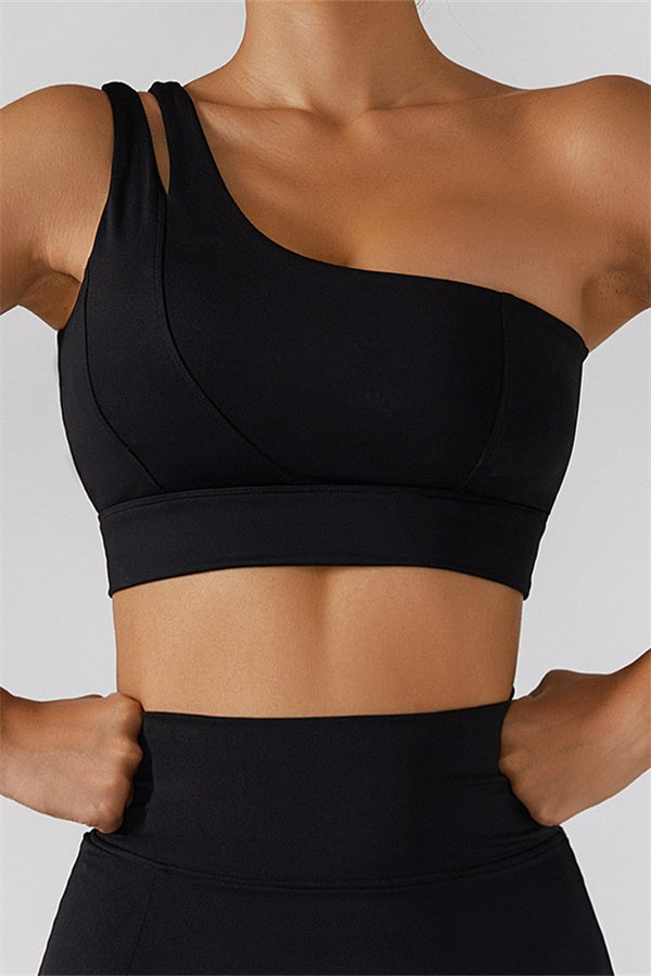 One-Shoulder Dual-Strap Sports Bra