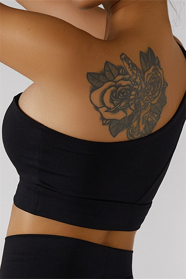 One-Shoulder Dual-Strap Sports Bra