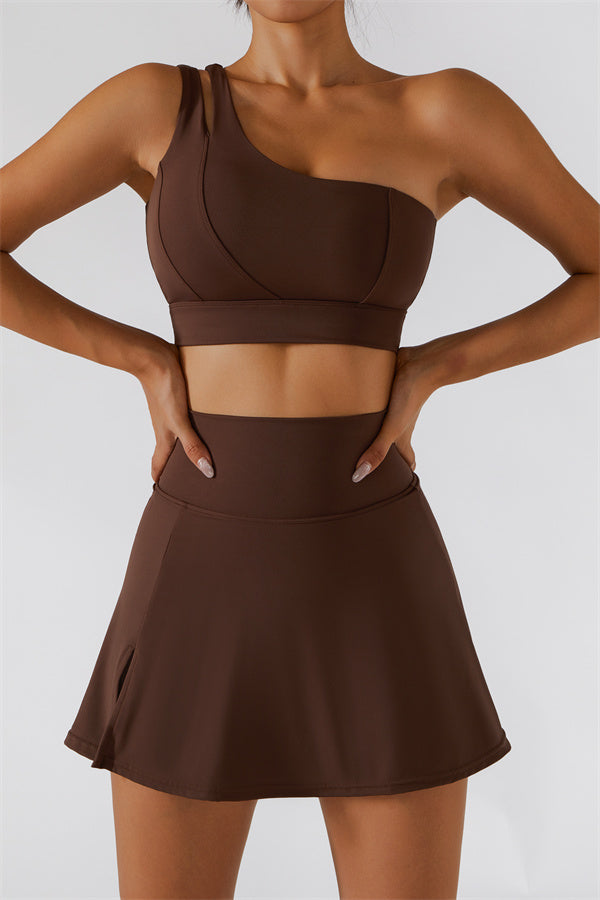 One-Shoulder Dual-Strap Sports Bra