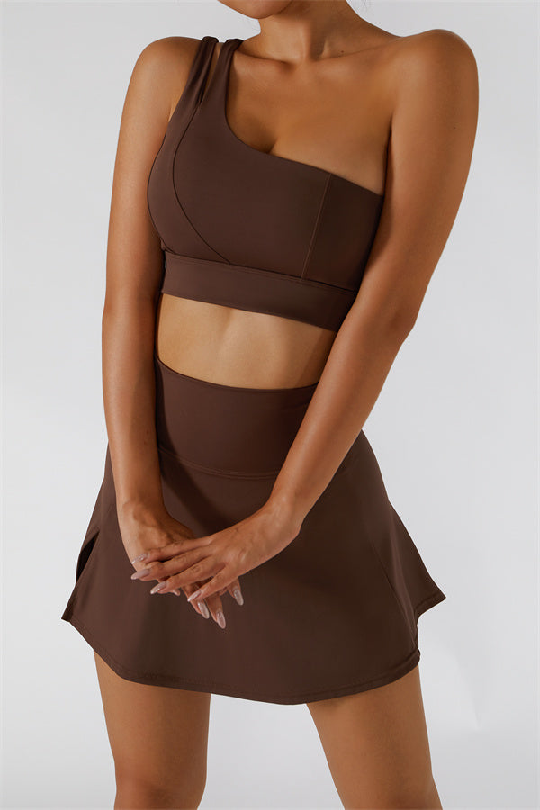 One-Shoulder Dual-Strap Sports Bra