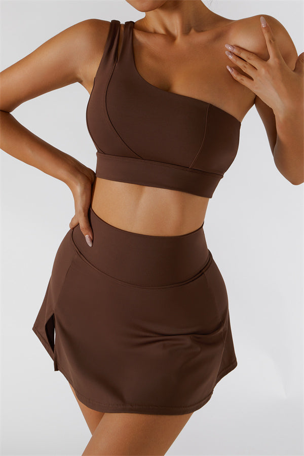 One-Shoulder Dual-Strap Sports Bra