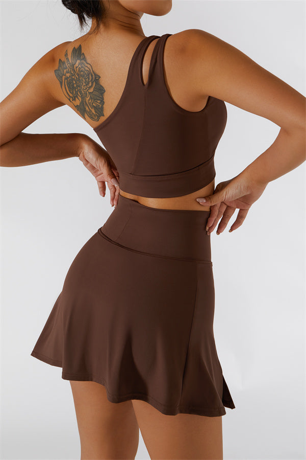 One-Shoulder Dual-Strap Sports Bra