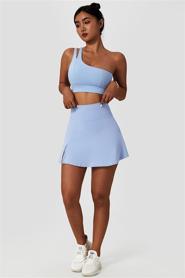 One-Shoulder Dual-Strap Sports Bra