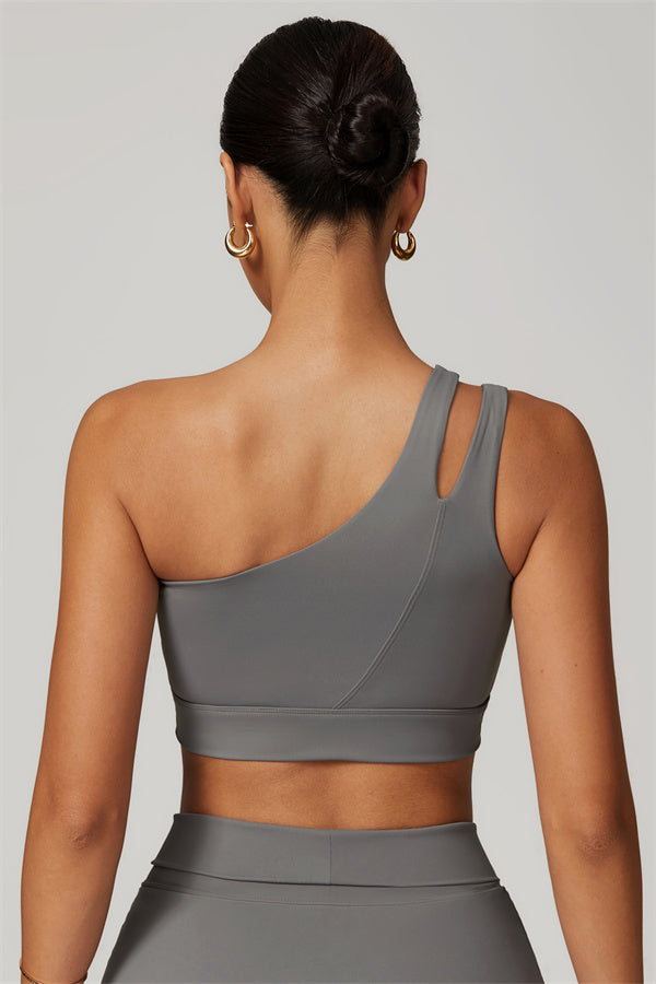 One-Shoulder Dual-Strap Sports Bra