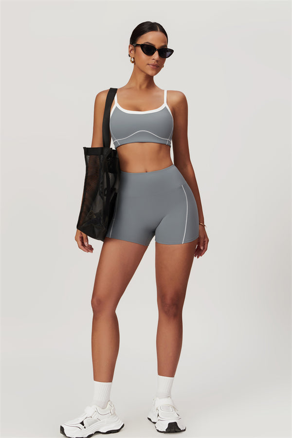 Seamless High-Waist Sports Bra & Shorts Set