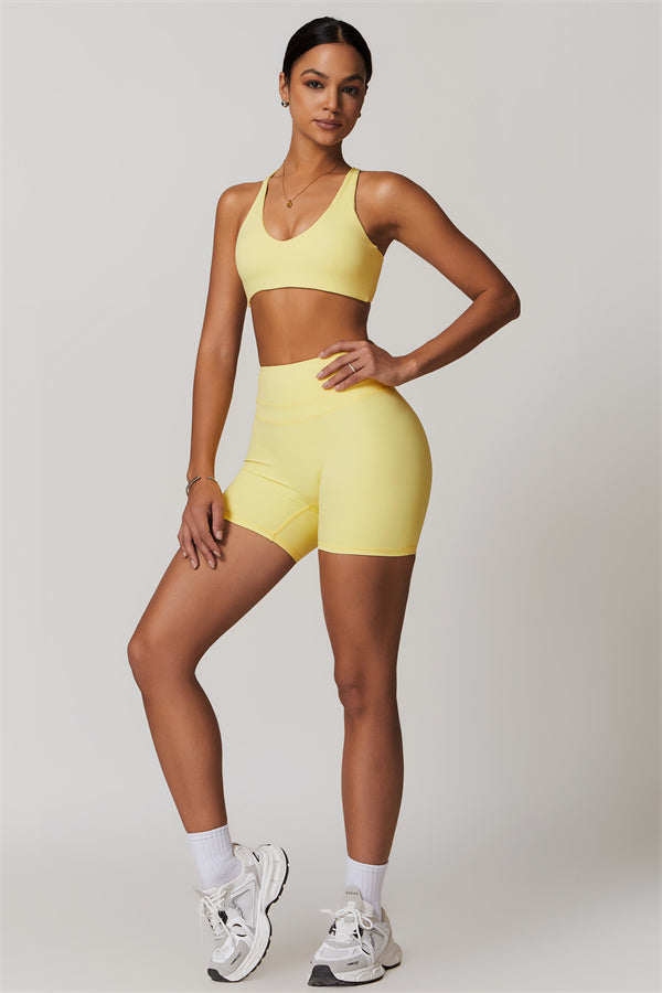 Crossback Sculpt Sports Bra & Shorts Set