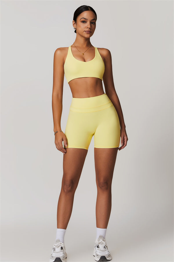 Crossback Sculpt Sports Bra & Shorts Set