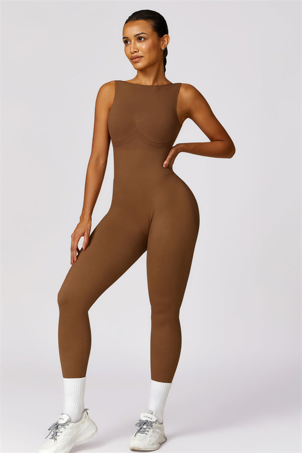 Seamless Straight Neck Active Jumpsuit