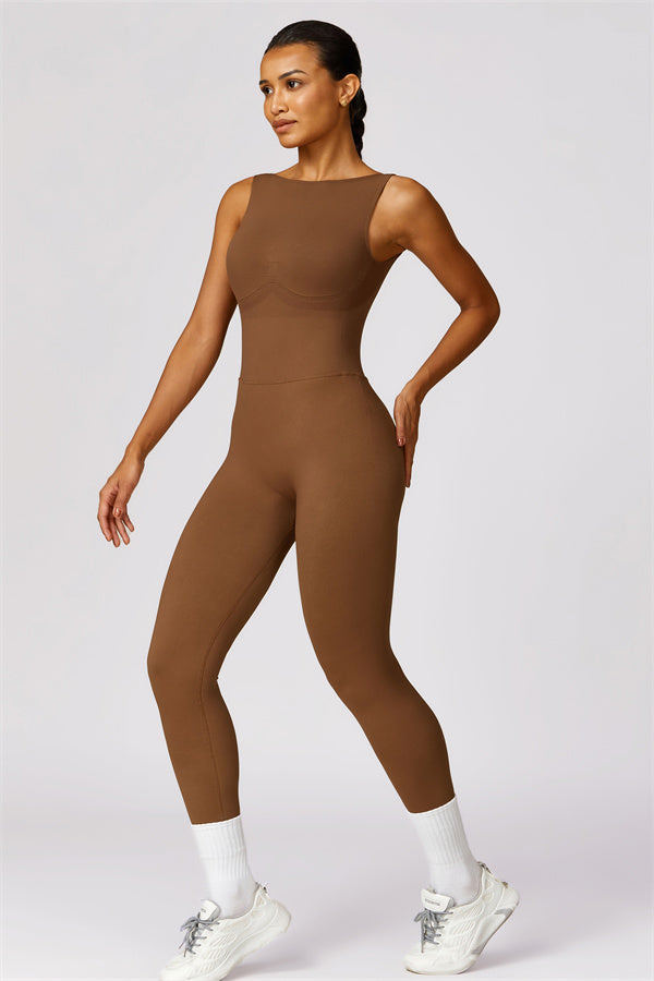 Seamless Straight Neck Active Jumpsuit
