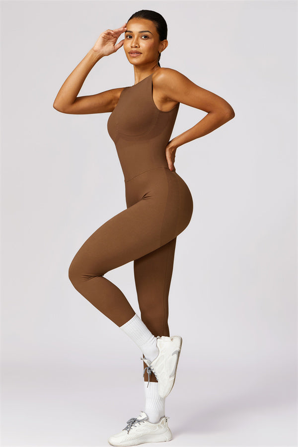 Seamless Straight Neck Active Jumpsuit