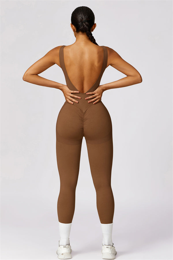 Seamless Straight Neck Active Jumpsuit