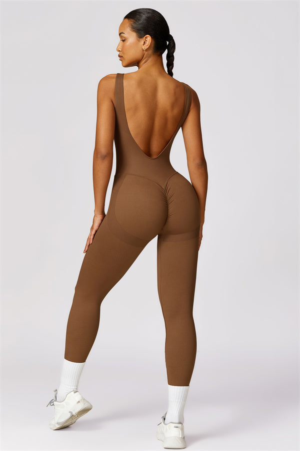 Seamless Straight Neck Active Jumpsuit