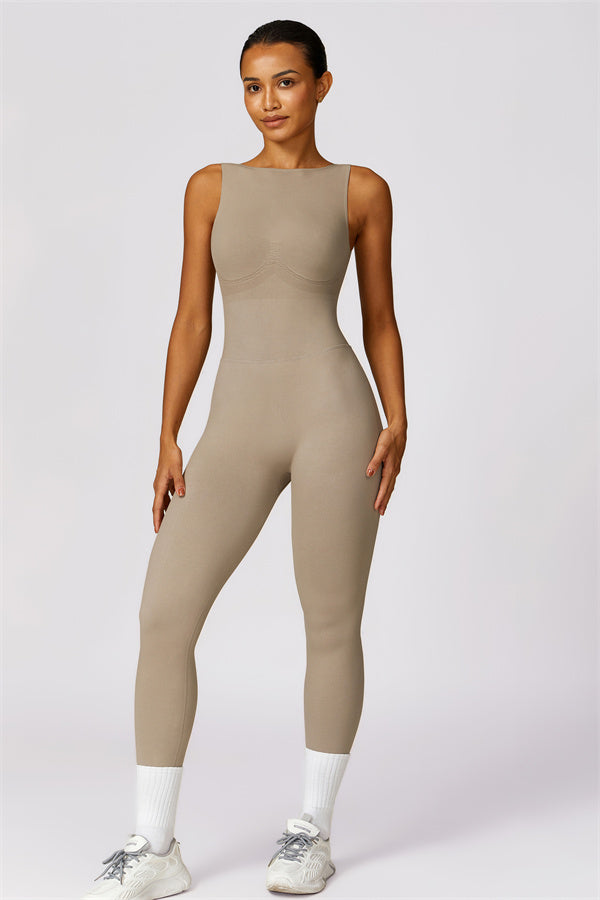Seamless Straight Neck Active Jumpsuit