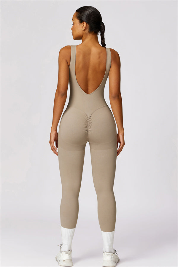 Seamless Straight Neck Active Jumpsuit