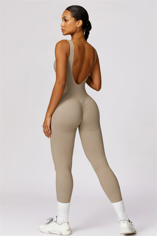 Seamless Straight Neck Active Jumpsuit