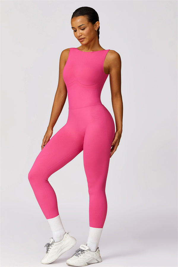 Seamless Straight Neck Active Jumpsuit