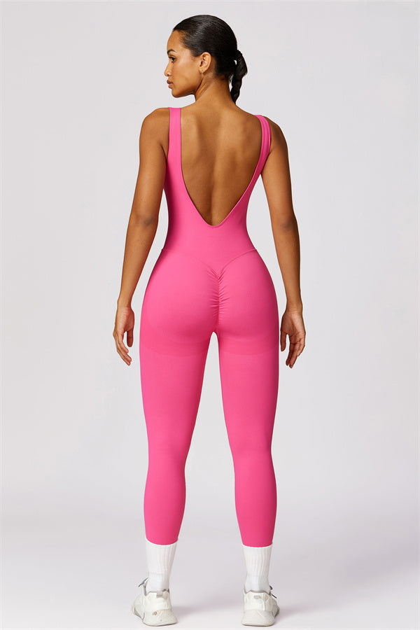 Seamless Straight Neck Active Jumpsuit