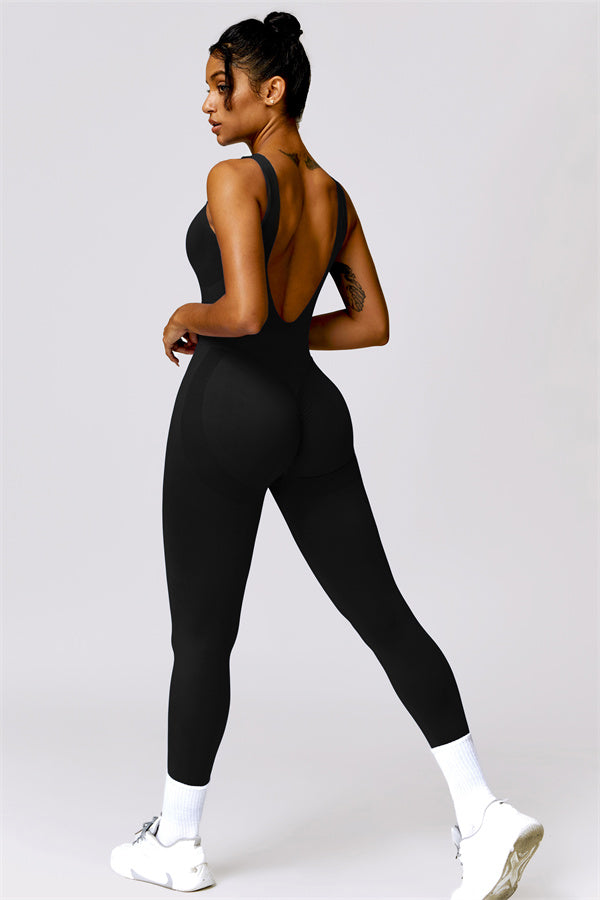 Seamless Straight Neck Active Jumpsuit