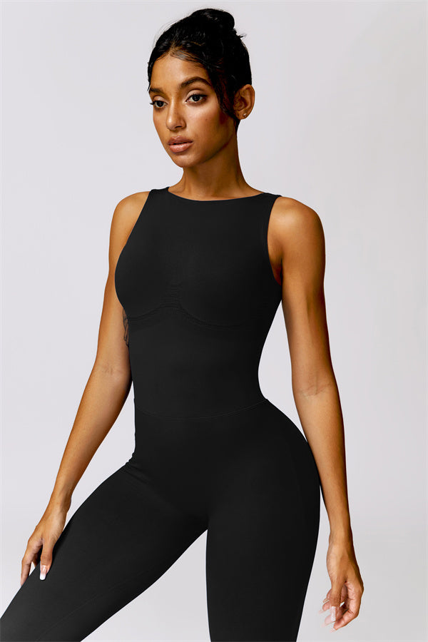 Seamless Straight Neck Active Jumpsuit