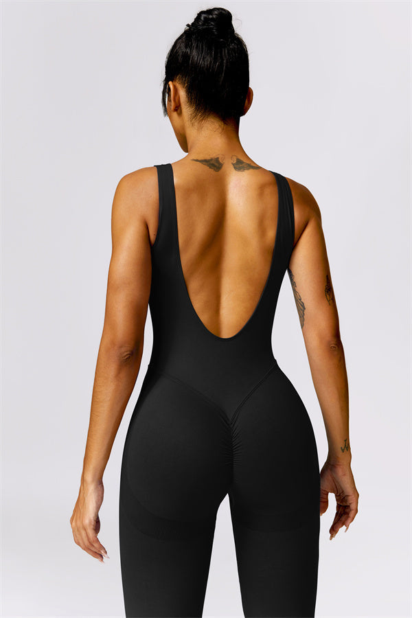 Seamless Straight Neck Active Jumpsuit