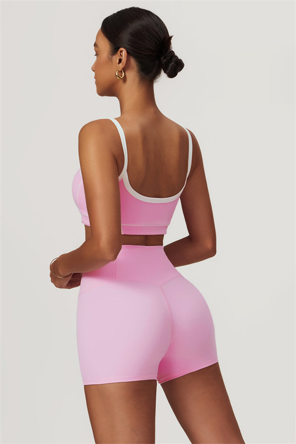 Seamless High-Waist Sports Bra & Shorts Set