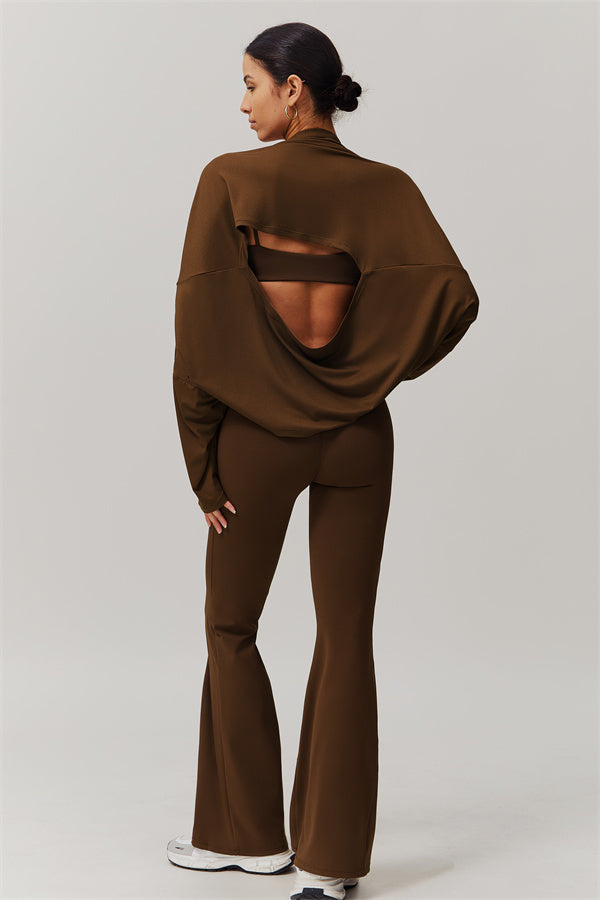 Asymmetrical Off-Shoulder Cropped Pullover