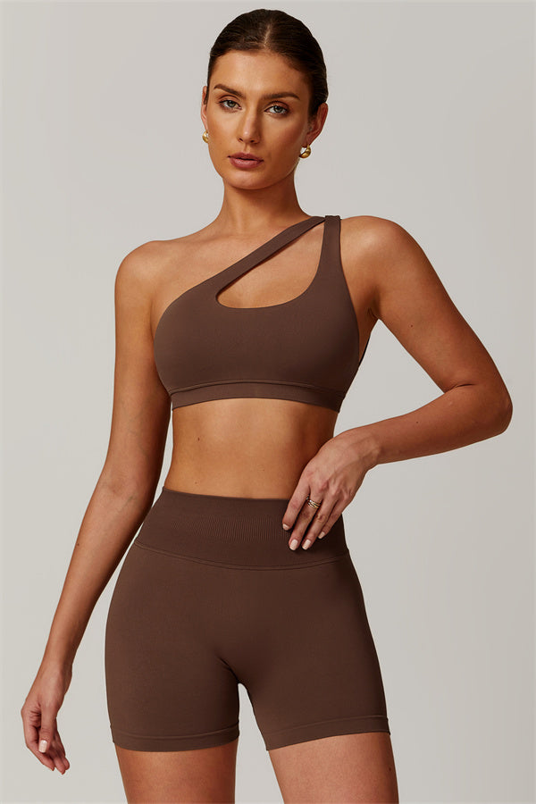 Asymmetrical One-Shoulder Activewear Set