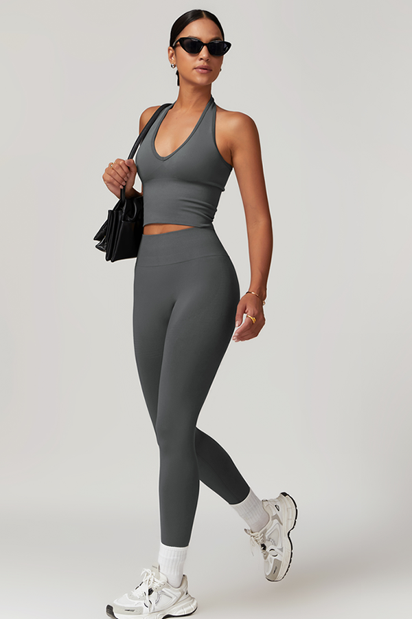 Halter Neck Sculpt Set – Seamless 2-Piece