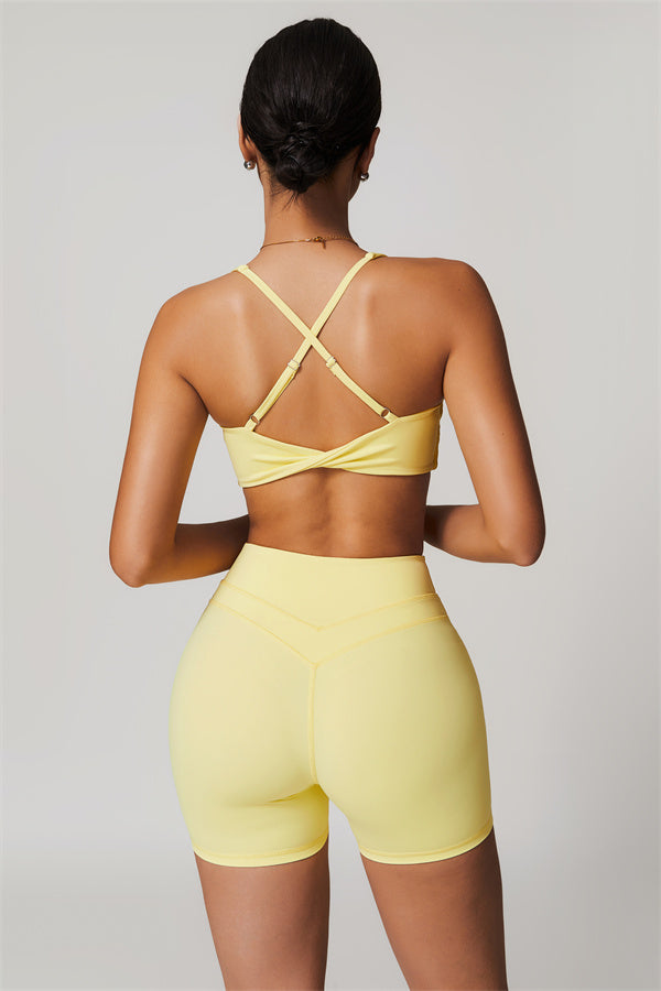 Crossback Sculpt Sports Bra & Shorts Set